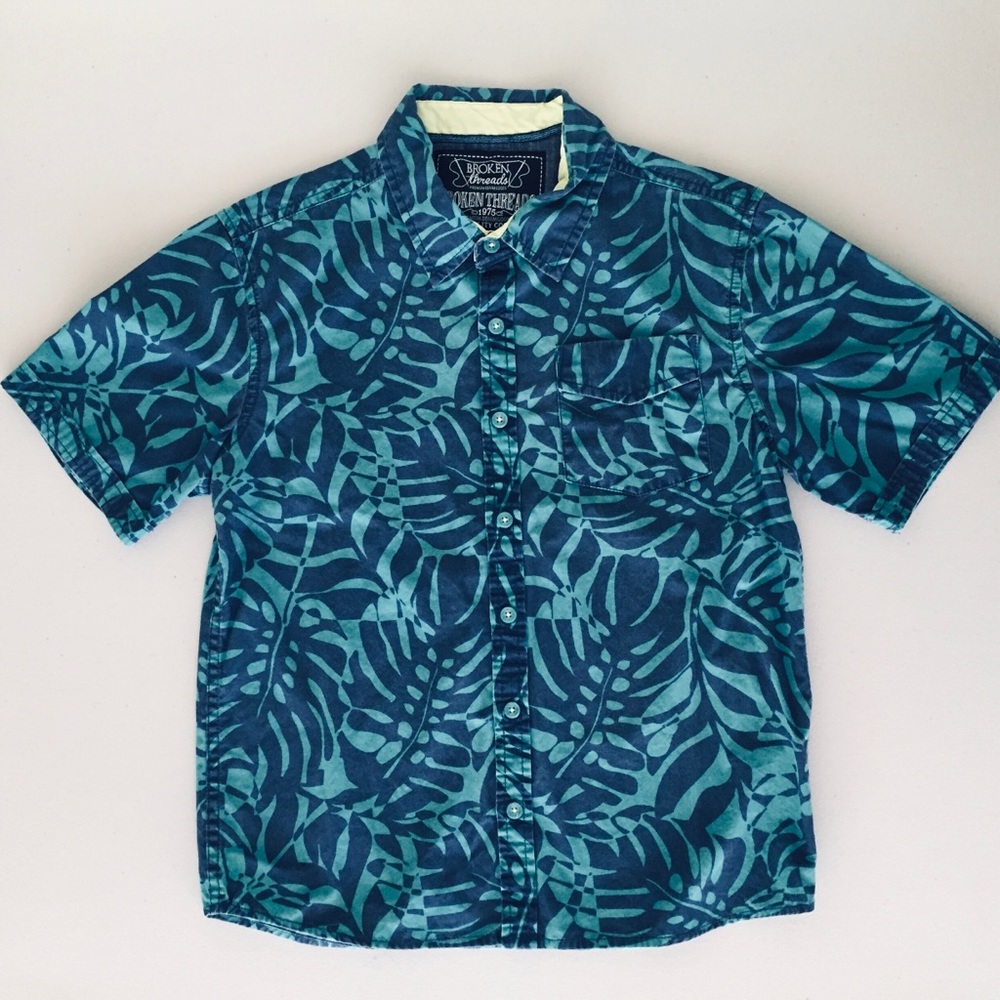 Broken Threads Tropical Short Sleeve Button Down
